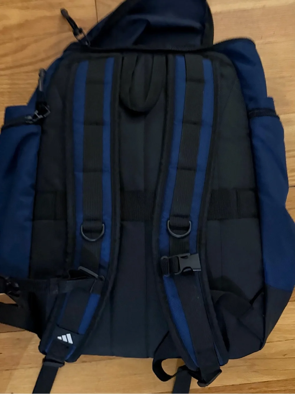 adidas Navy and Yellow Basketball Backpack with Team Emblem